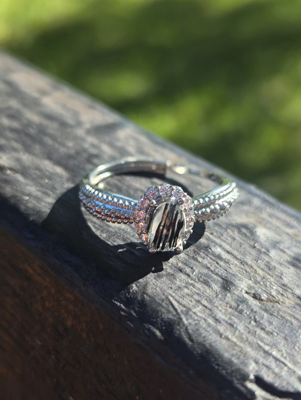 Black Rutilated Quartz Tiara Ring